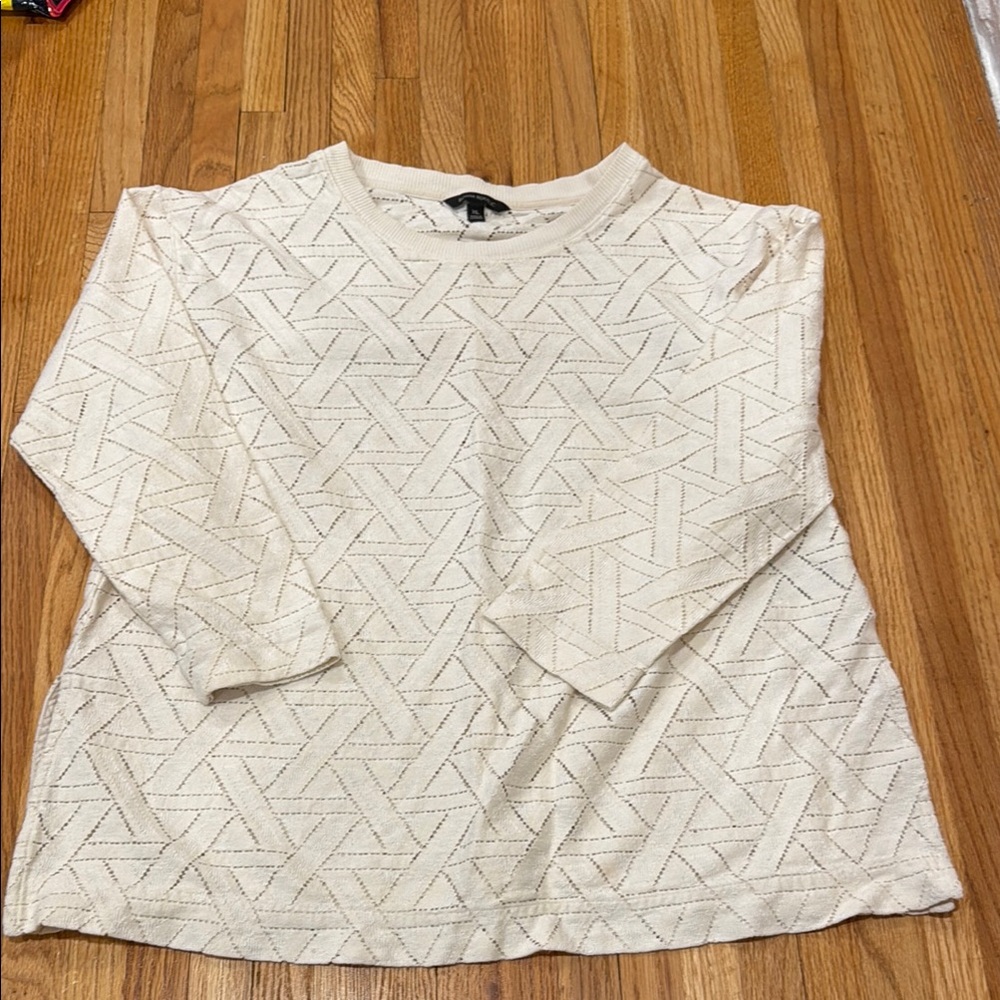 Banana Republic Cream Geometric Top
